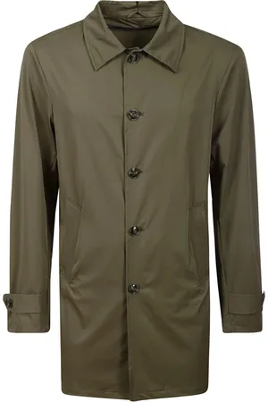 BARBA Single-Breasted Coats, male, , 3XL, Nylon Trench Coat with Buttons