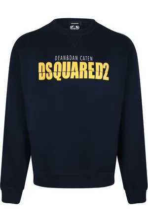 Dsquared2 Sweatshirts, male, , L, Navy Logo Print Sweatshirt