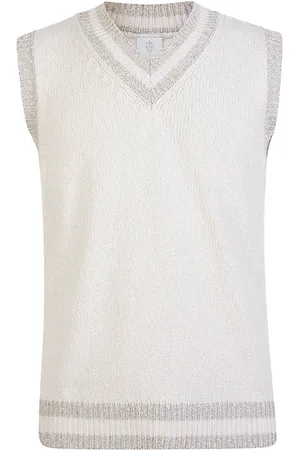 ELEVENTY Sleveless Knitwear, male, , S, Sleeveless V-Neck Cotton Top