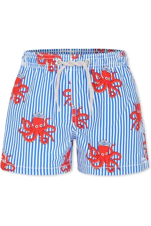 MC2 SAINT BARTH Swimming Trunks, male, , 6 Y, Octopus Print Swim Shorts