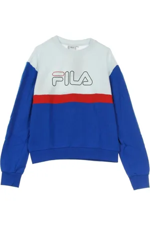 Fila Sweatshirts, female, , L, Lightweight Crewneck Sweatshirt in Bright White/Lapis Blue/True Red