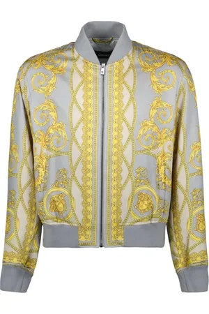 VERSACE Blue Gods Coupe Bomber Jacket