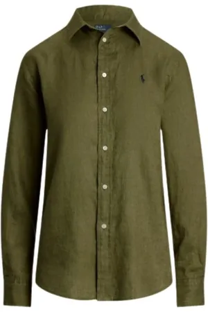 Ralph Lauren Linen Shirt with Pointed Collar