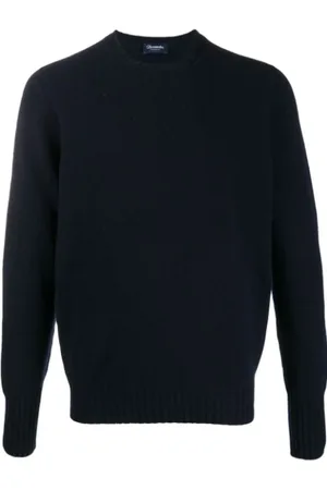 DRUMOHR Dark Grey Crew Neck Pullover Jumper