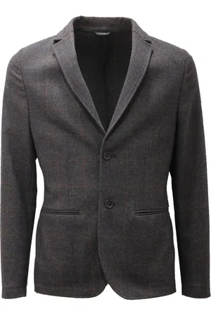 D.A. Daniele Alessandrini Blazers, male, , L, Check Jacket in Grey