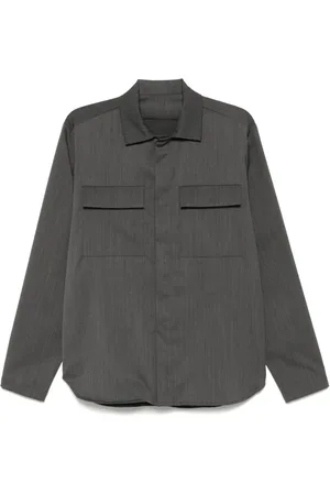 Nine In The Morning Casual Shirts, male, , M, Anthracite Shirt Jacket with Hidden Buttons