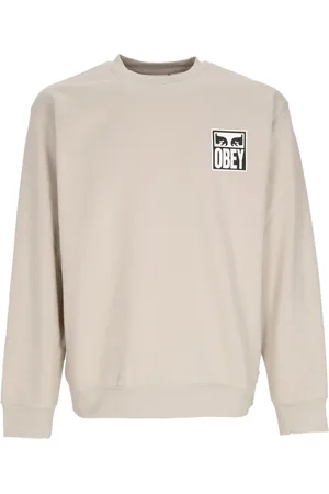 Obey Sweatshirts, male, , XL, Premium Fleece Crewneck Sweatshirt Silver Grey