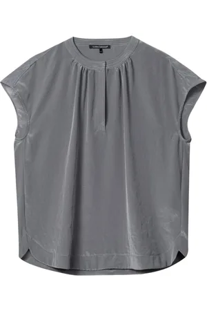 Luisa Cerano Blouses, female, , S, Shiny Techno-Silk Tunic Blouse