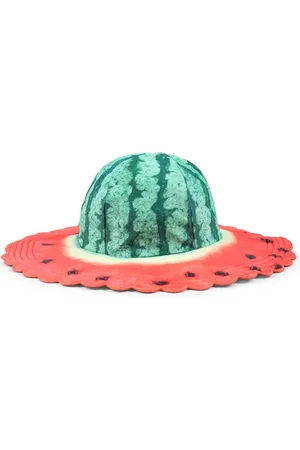 Molo Hats & Caps, unisex, , M, Scalloped Cloche with Watermelon Embellishment