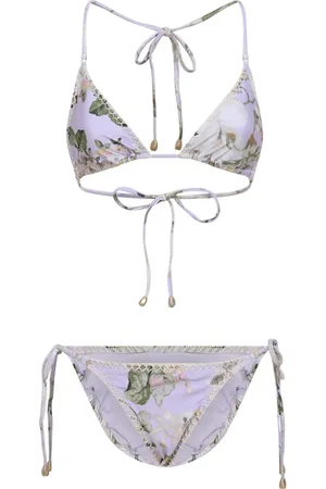ZIMMERMANN Lilac Floral Crochet Bikini
