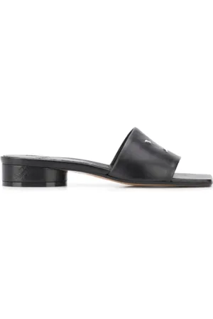 Maison Margiela Heeled Mules, female, , 5 1/2 UK, Leather Square-Toe Sandals