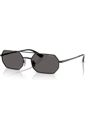 vogue Sunglasses, unisex, , 55 MM, Geometric Metal Sunglasses in Dark Grey