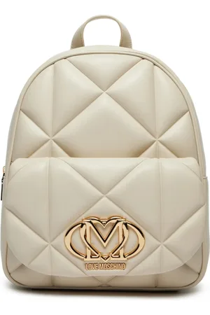 Moschino Quilted Backpack with Gold Logo