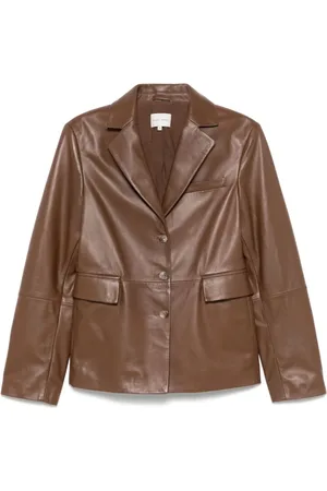 Loulou Studio Leather Jackets, female, , S, Button-Up Outerwear with Pockets