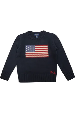 Ralph Lauren Knitwear, unisex, , 7 Y, Kids Maglia Bandiera USA
