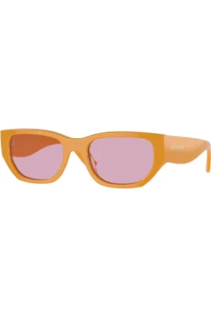 vogue Rectangular Sunglasses with Purple Lenses