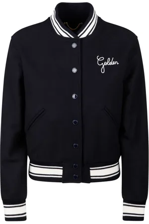 Golden Goose Bomber Jackets, female, , S, Dark Bomber Jacket with Gold Star