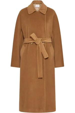 MARELLA Belted Coats, female, , L, Belted Camel Coat