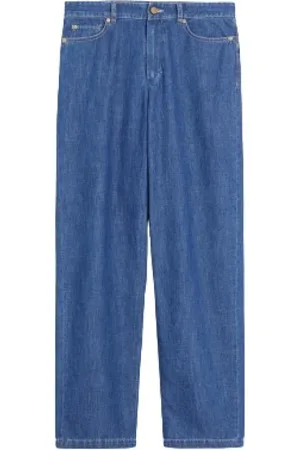 Max Mara Loose-fit Jeans, female, , XS, Straight-leg denim jeans with peplum