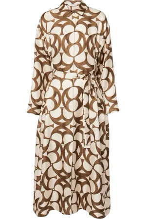 Max Mara Silk Shirt Dress with Striking Print