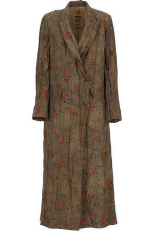 UMA WANG Double-Breasted Coats, female, , M, Floral Double-Breasted Coat