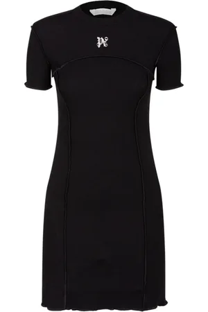 Palm Angels Knitted Dresses, female, , M, Logo Print Minidress