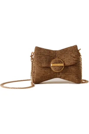 Borbonese Mini Suede Crossbody Bag with Studs
