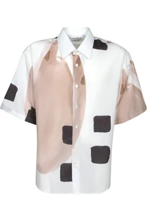 COSTUMEIN Short Sleeve Shirts, male, , L, Multi-color Linen T-Shirt Polo
