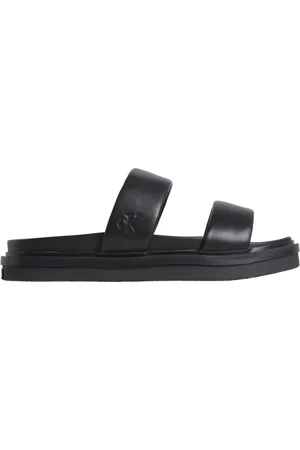 Calvin Klein Sliders, male, , 10 UK, Double Flat Sandals