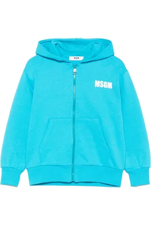 Msgm Zip-Up Hoodie with Front Pockets