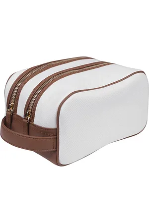 ELEVENTY Toilet Bags, male, , ONE SIZE, Cotton and Leather Beauty Bag