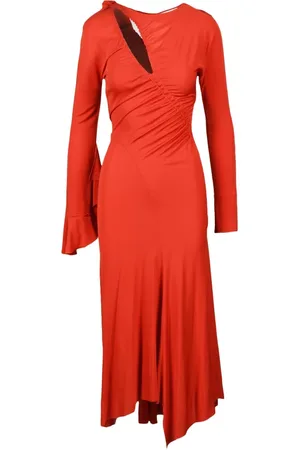 Victoria Beckham Party Dresses, female, , L, Asymmetric Long Dress with Zipper Closure