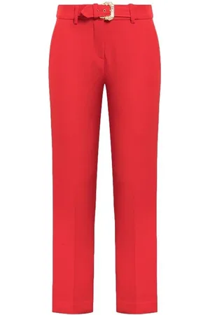 VERSACE Baroque Belted Crop Trousers