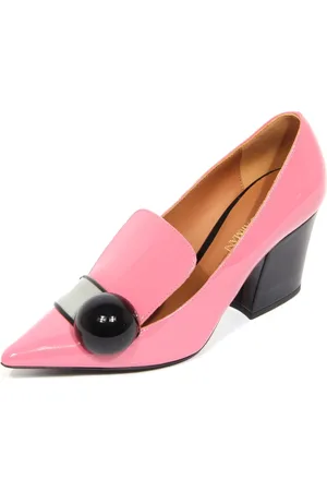 Emporio Armani Pumps, female, , 3 UK, Patent leather shoe in Camelia/Perla/Black