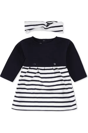 Petit Bateau Dresses, female, , 6 M, Blue Casual Short-Sleeved Quilted Dress