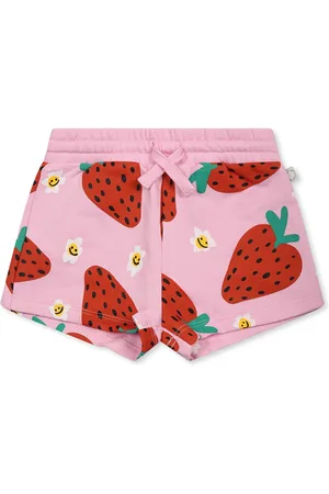 Stella McCartney Shorts, female, , 3 Y, Strawberry Print Fringe Shorts