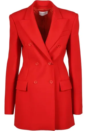 Sportmax Blazers, female, , S, Long green wool blend jacket