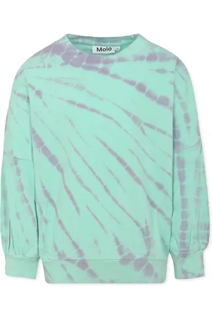 Molo Tie Dye Multicolor Sweatshirt with Logo Patch