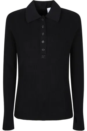 Courrèges Round-neck Knitwear, female, , M, Polo Jumper with Logo