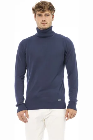 BALDININI Ribbed Turtleneck Jumper with Monogram Detail