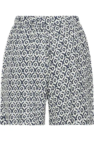 Ichi Short Shorts, female, , XL, Eclipse Ikat Tile Aop Cropped Shorts