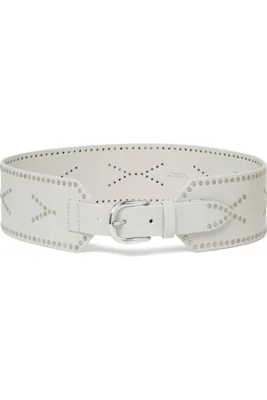 Isabel Marant Belts, female, , 75 CM, White Telma Belt with Silver Hardware