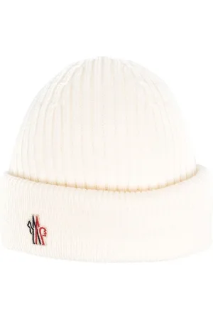 Moncler Beanies, female, , ONE SIZE, Knit Beanie Hat in Blue
