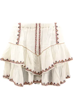 Isabel Marant Short Skirts, female, , M, Embroidered Elastic Waist Shorts