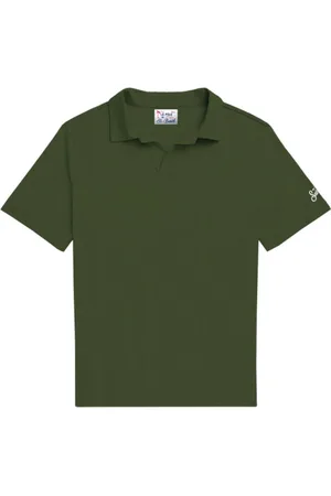 MC2 SAINT BARTH Polo Shirts, male, , S, Military Polo Cotton Lyocell Short Sleeve