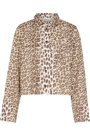 Karen by Simonsen Shirts, female, , S, Leopard Print Cropped Shirt Blouse