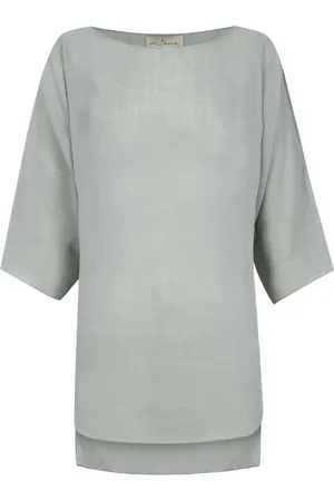 Cortana Blouses, female, , XS, Arena, top in sky ramie