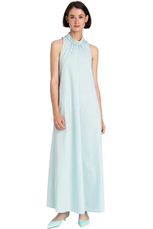 Twin-Set Sleeveless Long Dress with Back Opening