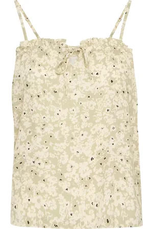 Ichi Sleeveless Tops, female, , S, Dotted Flower Top Loose Fit