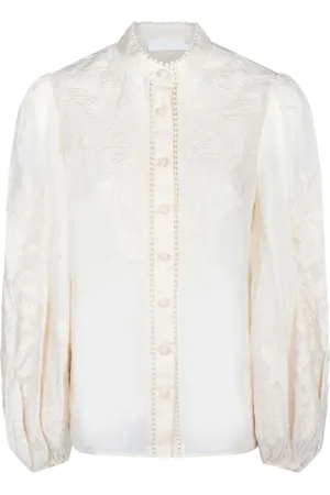 ZIMMERMANN Shirts, female, , L, Embroidered Blouse